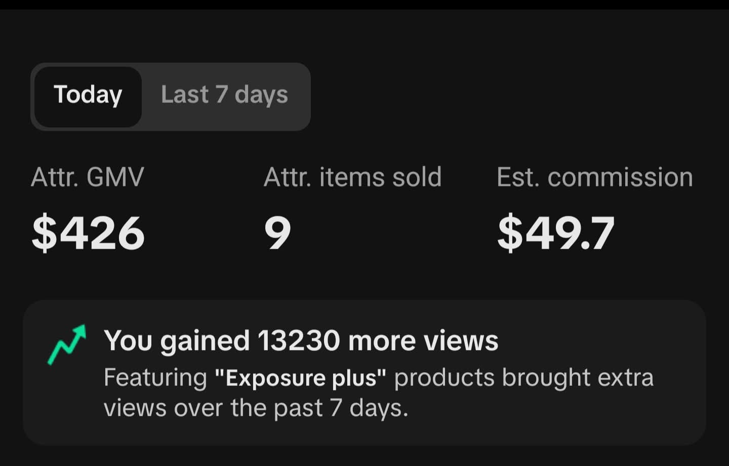 Earnings screenshot shared by Rob8237